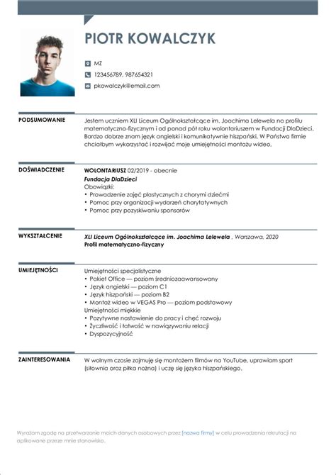 Przykładowe CV do pracy: 70+ wzorów i porady, jak .